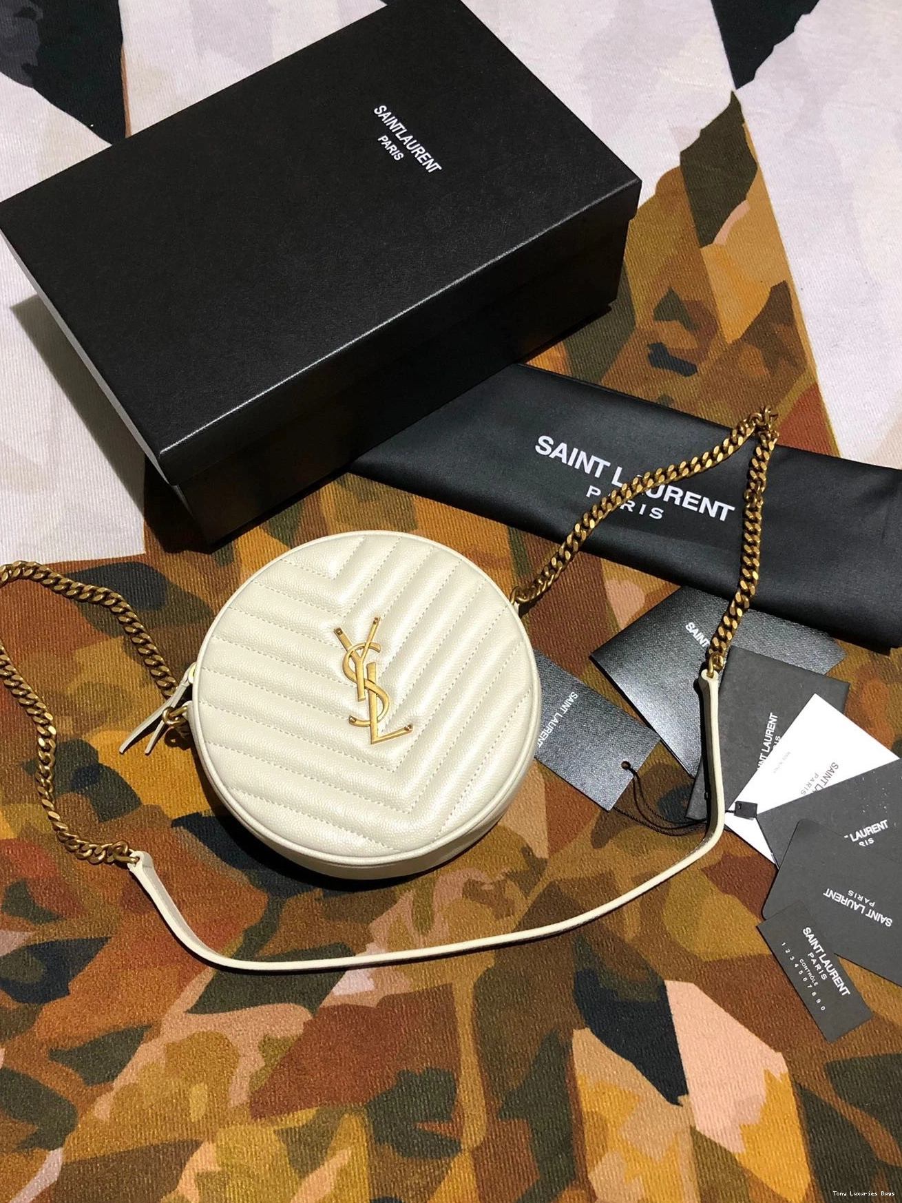 Tony Luxuries ROUND BAG YSL VINYLE CAMERA 0712
